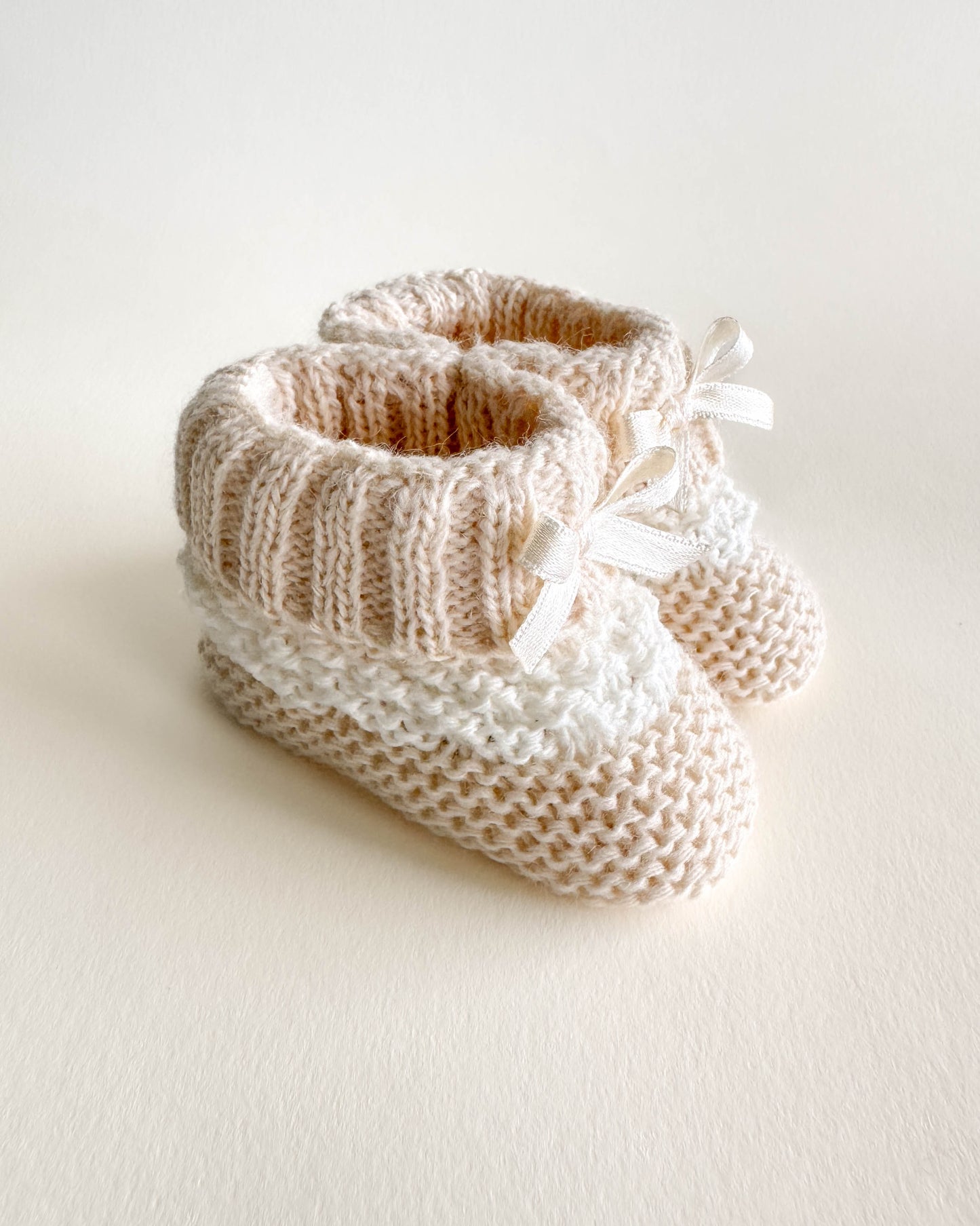 Perle Knit Baby Booties