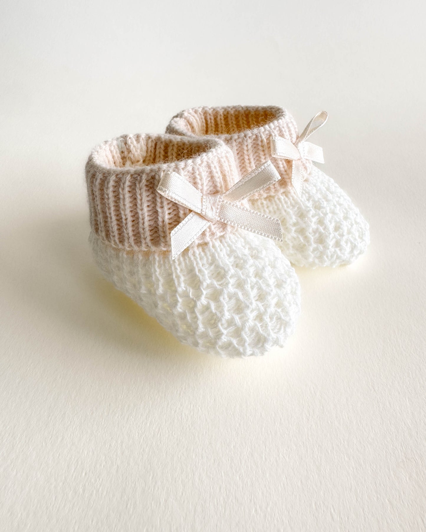 Perle Knit Baby Booties