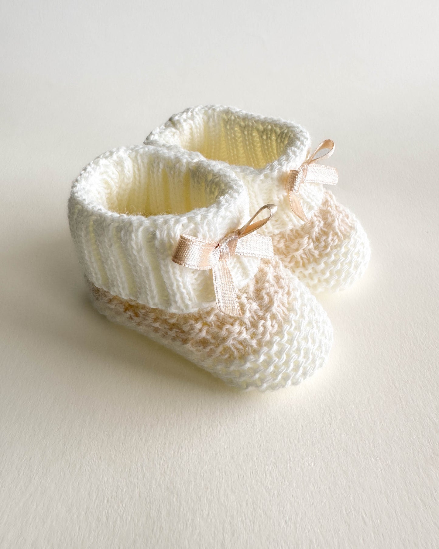 Perle Knit Baby Booties