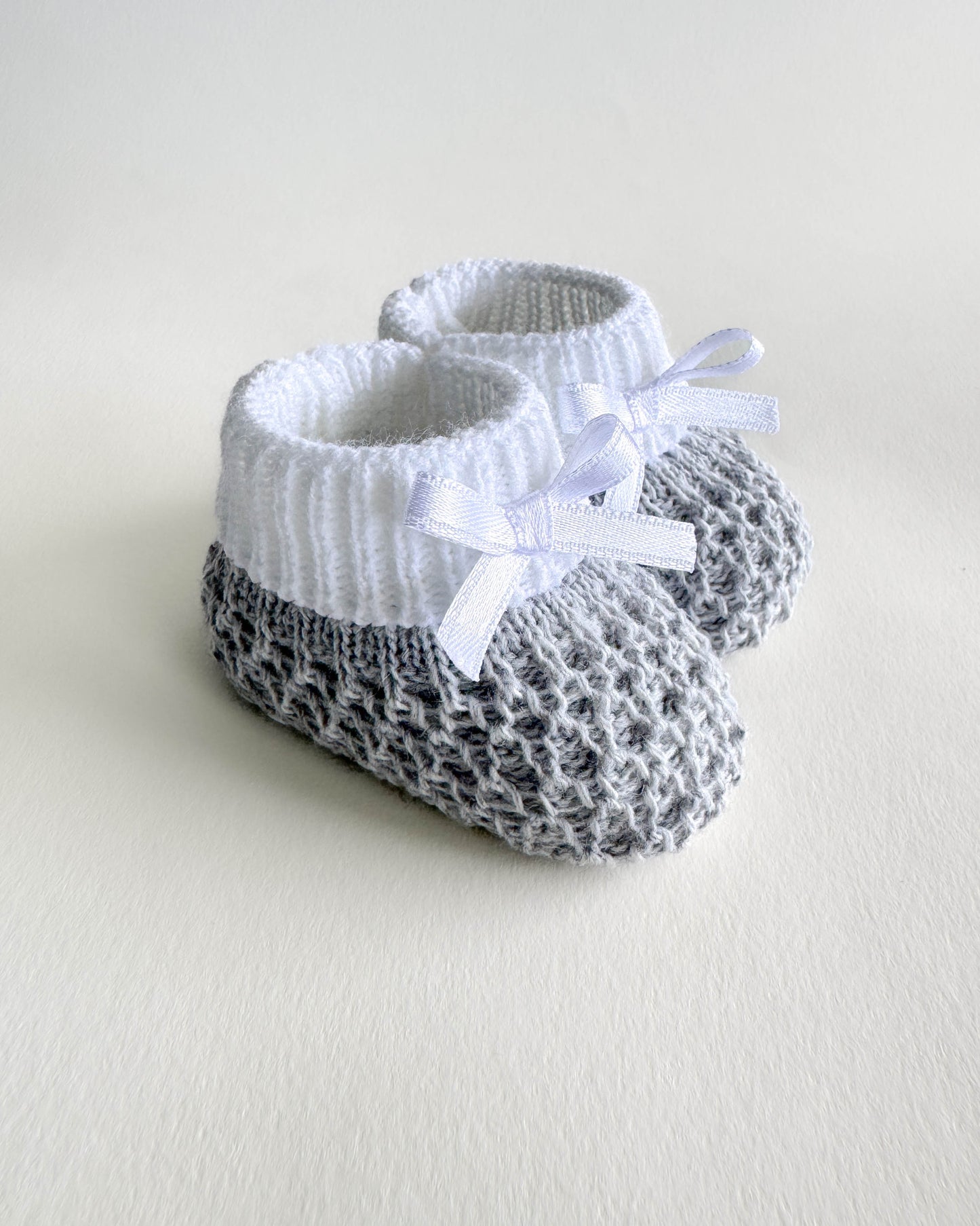 Perle Knit Baby Booties